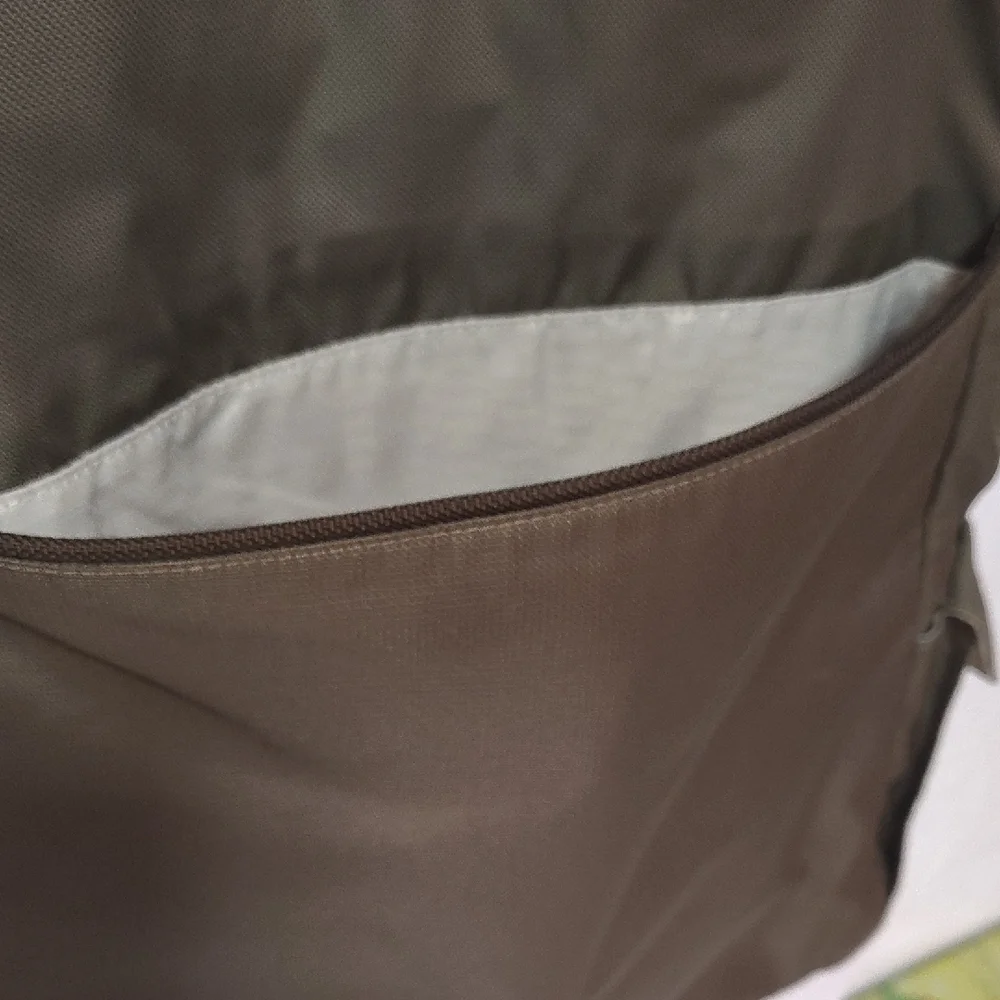 Tumi T Tech Olive Army Green Ballistic Nylon Tote Bag Water Bottle Slot